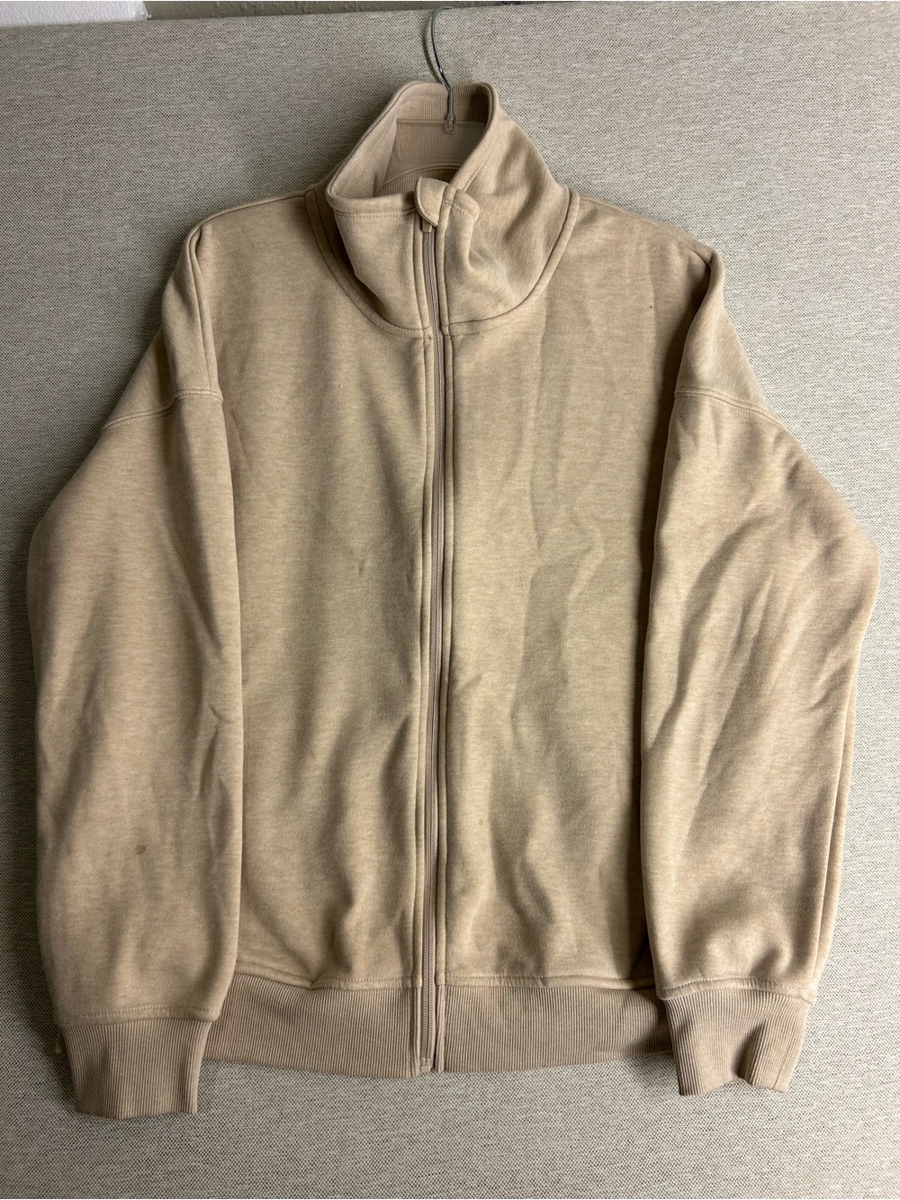 Mondetta Beige Full-Zip Men's Sweater Jacket